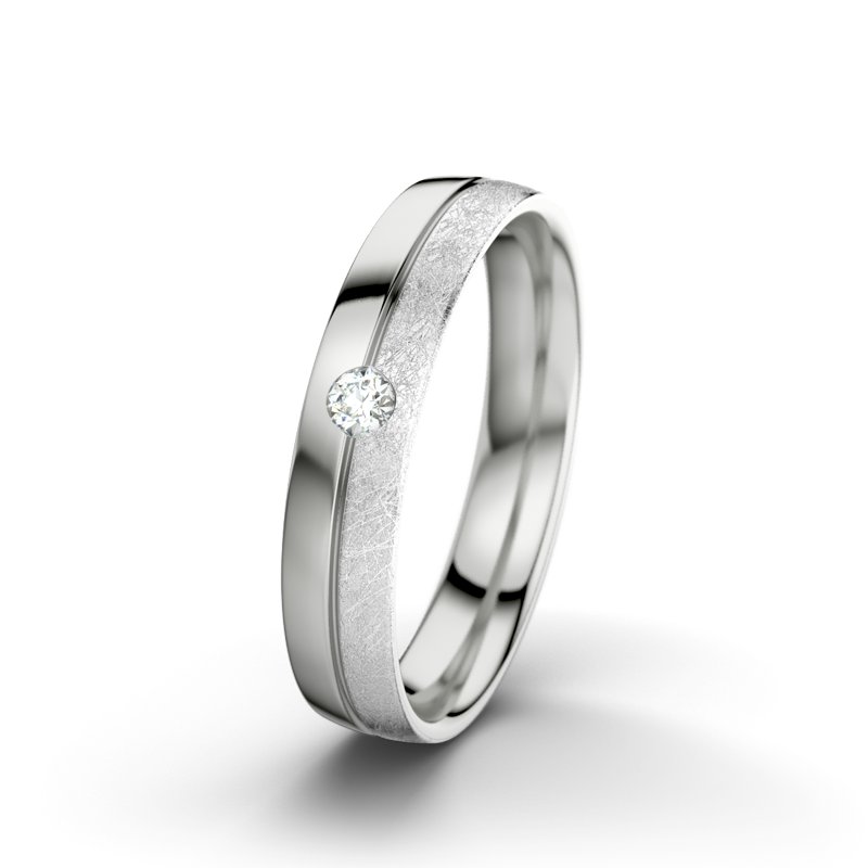 Diamantring Catherine F4, Sterlingsilber 925 poliert, von vorn