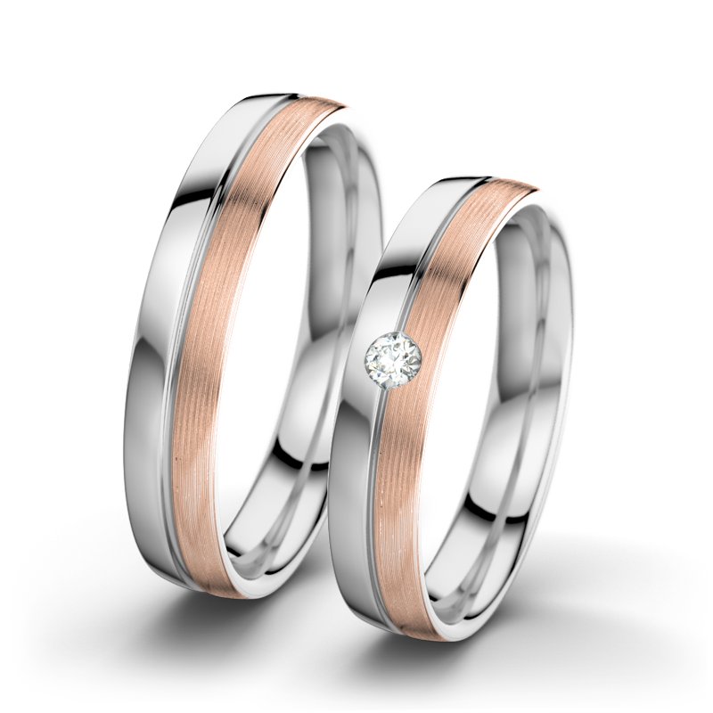 Diamantring Catherine F4, Weißgold 375 poliert, von vorn