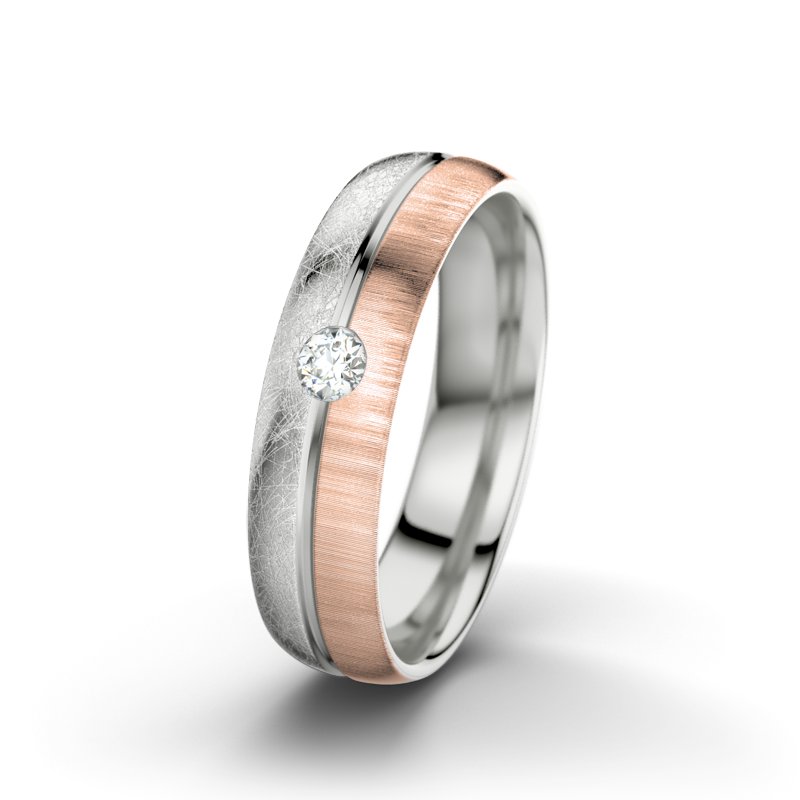 Diamantring Catherine F5, Sterlingsilber 925 eismatt, von vorn