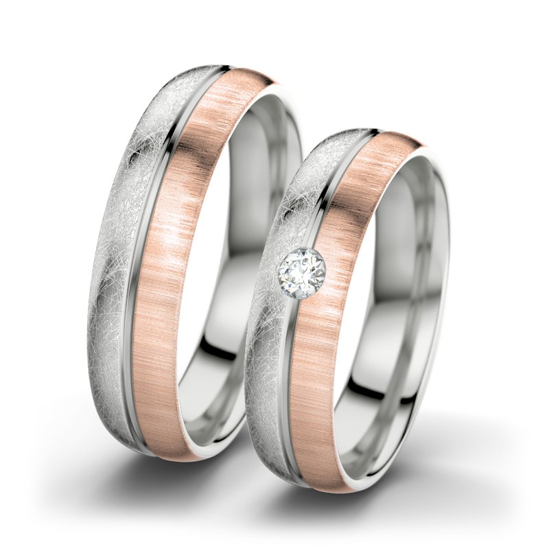 Diamantring Catherine F5, Sterlingsilber 925 eismatt, von vorn