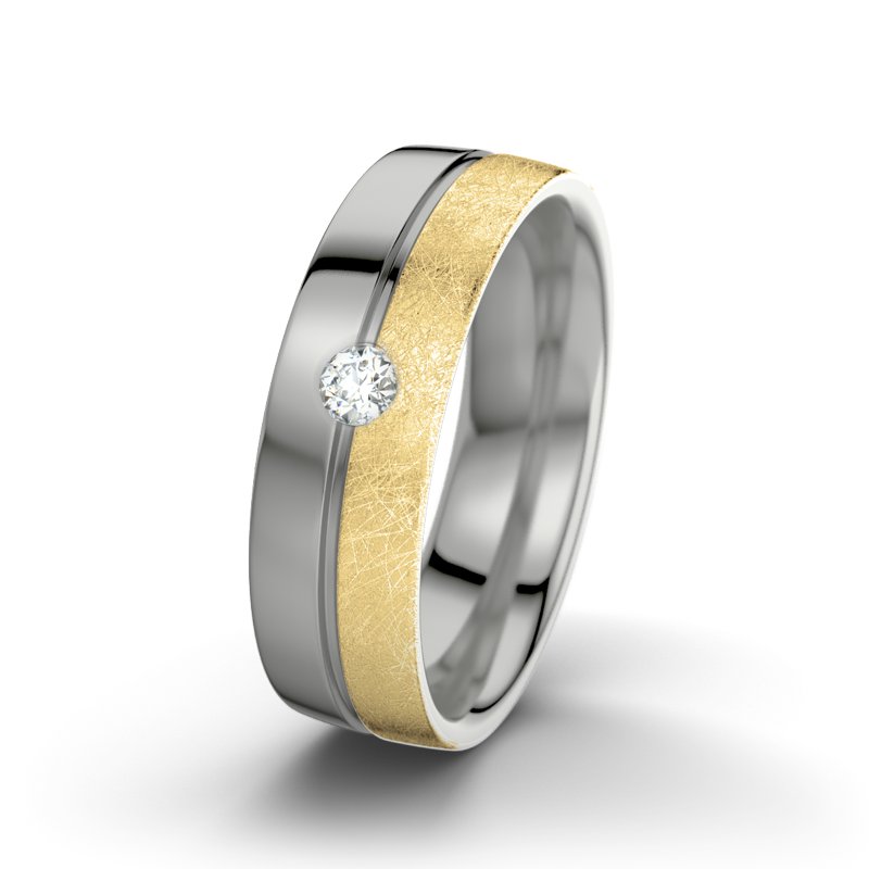 Diamantring Catherine F6, Platinum 950 poliert, von vorn