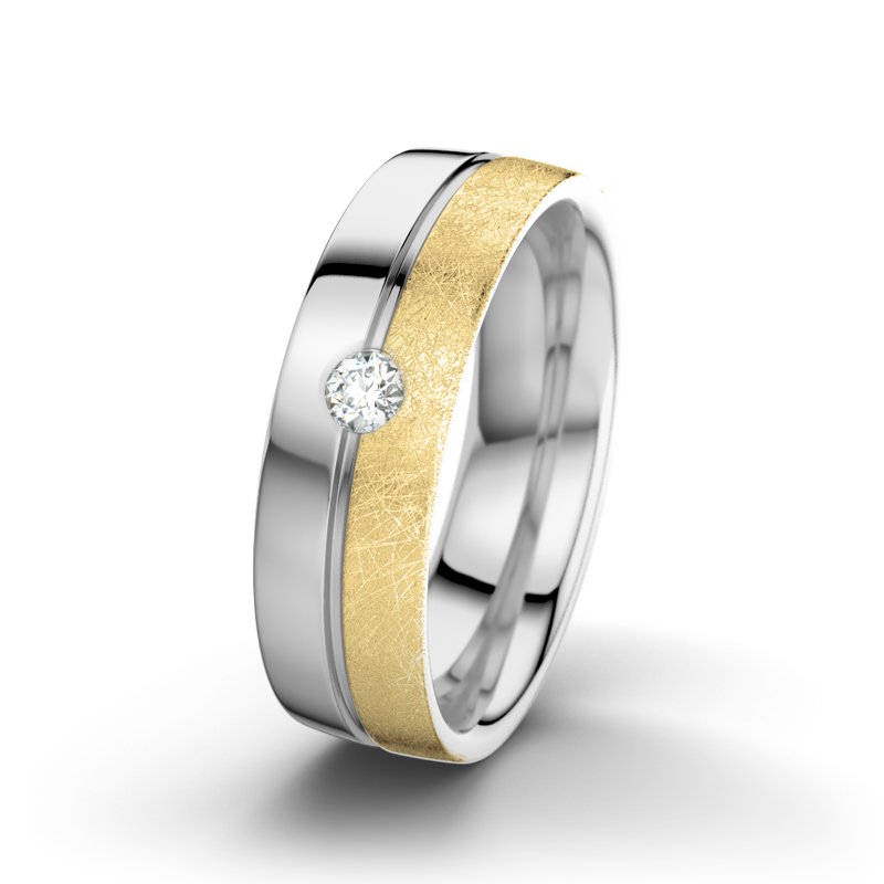 Diamantring Catherine F6, Weißgold 375 poliert, von vorn