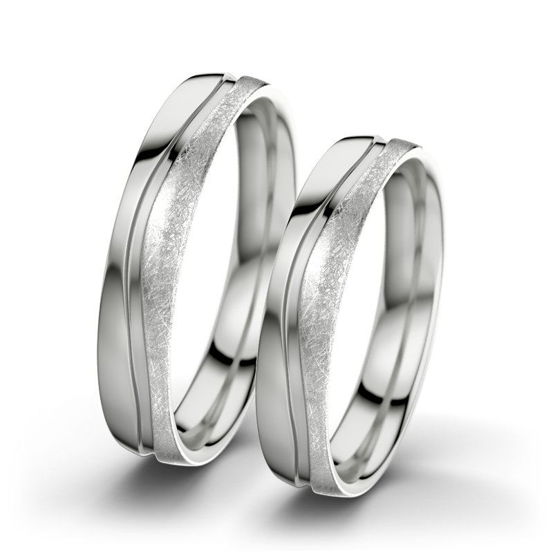 Kein Stein Sterlingsilber poliertring Cher F4, Sterlingsilber 925 poliert, von vorn