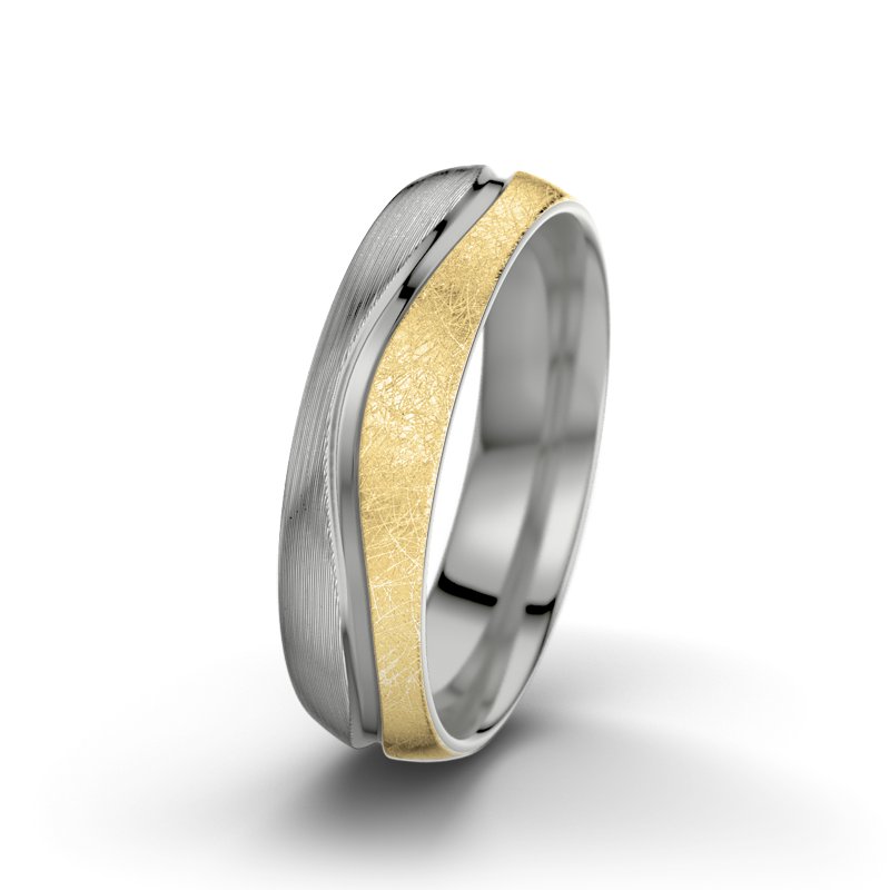 Kein Stein Platinum längsmattring Cher F5, Platinum 600 längsmatt, von vorn