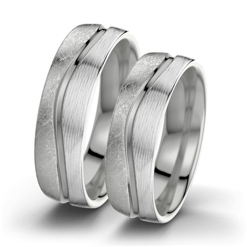 Kein Stein Platinum eismattring Cher F6, Platinum 600 eismatt, von vorn