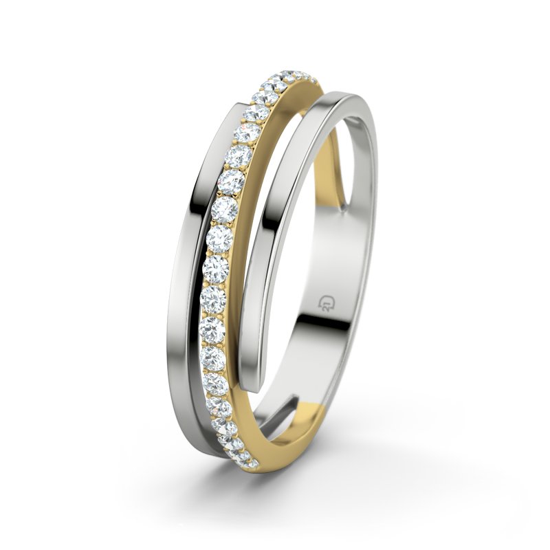 Diamantring Clermont-Ferrand, Weißgold 375, von vorn