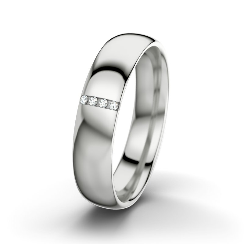 Diamantring Clyde M5, Sterlingsilber 925 poliert, von vorn