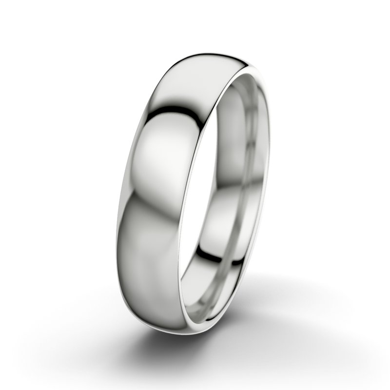 Kein Stein Sterlingsilber poliertring Clyde M5, Sterlingsilber 925 poliert, von vorn