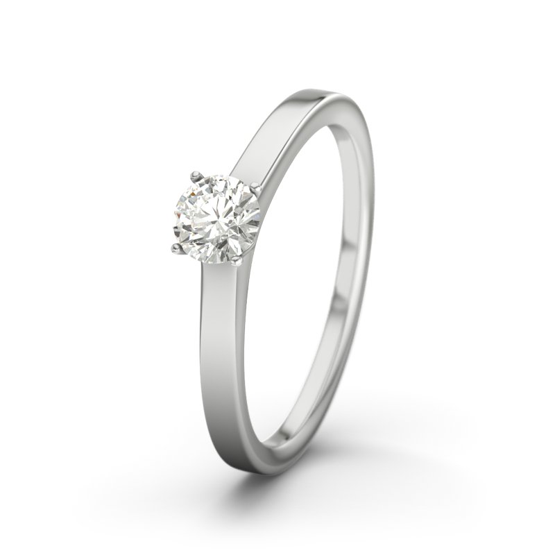 Diamantring Colombo, Weißgold 375, von vorn