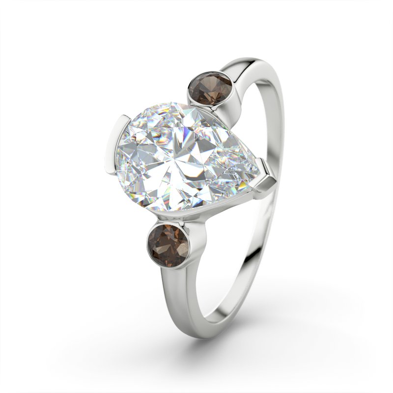 Diamantring Daniela, Sterlingsilber 925, von vorn