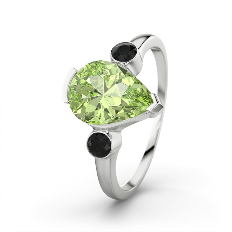 Peridot Sterlingsilberring Daniela, Sterlingsilber 925, von vorn