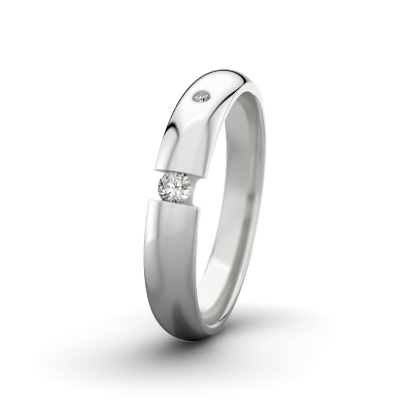 Diamantring David M4 P5, Sterlingsilber 925 poliert, von vorn