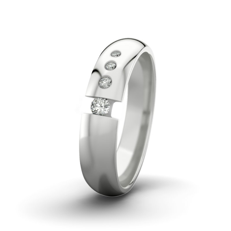 Diamantring David M5 P5, Sterlingsilber 925 poliert, von vorn
