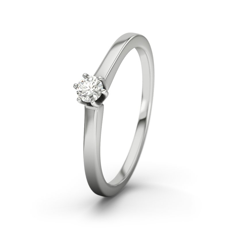 Diamantring Delaware, Platinum 950, von vorn