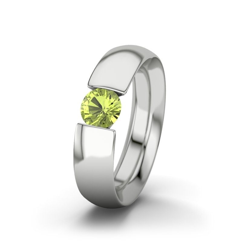 Peridot Sterlingsilberring El Paso, Sterlingsilber 925, von vorn