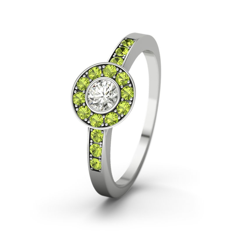 Diamantring Elli, Sterlingsilber 925, von vorn