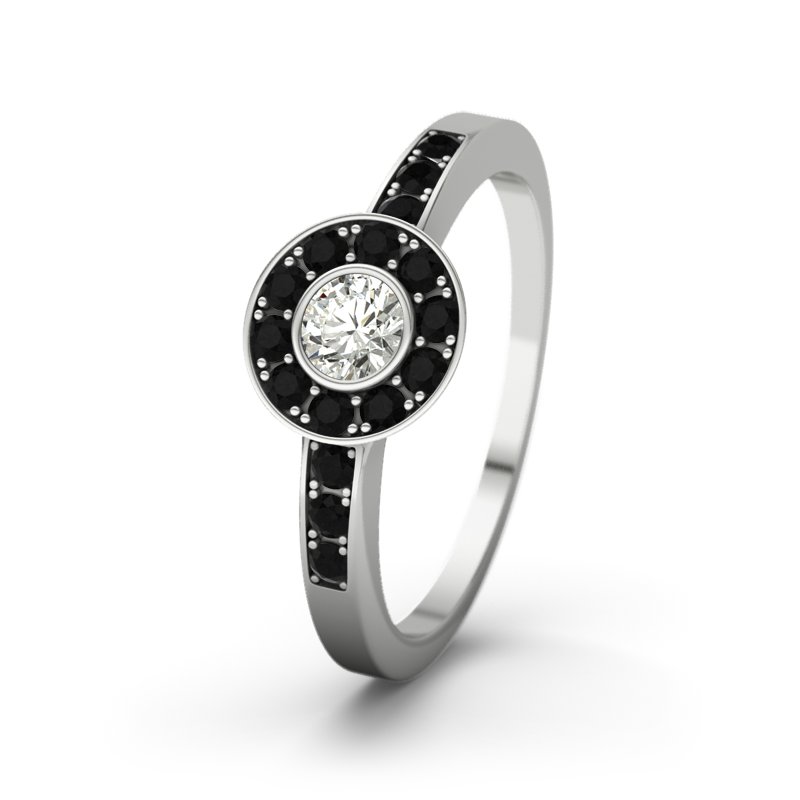 Diamantring Elli, Sterlingsilber 925, von vorn