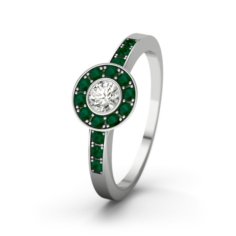 Diamantring Elli, Sterlingsilber 925, von vorn