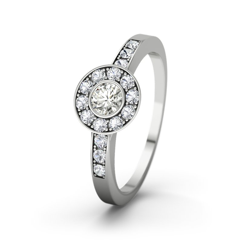 Diamantring Elli, Sterlingsilber 925, von vorn