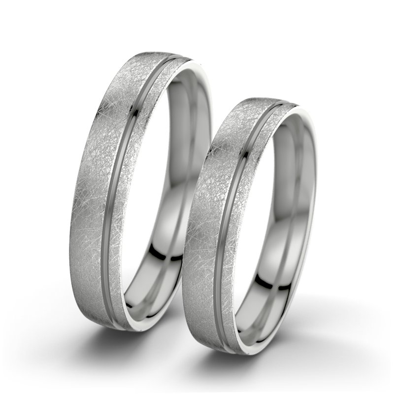 Kein Stein Platinum eismattring Eurydike F4, Platinum 600 eismatt, von vorn
