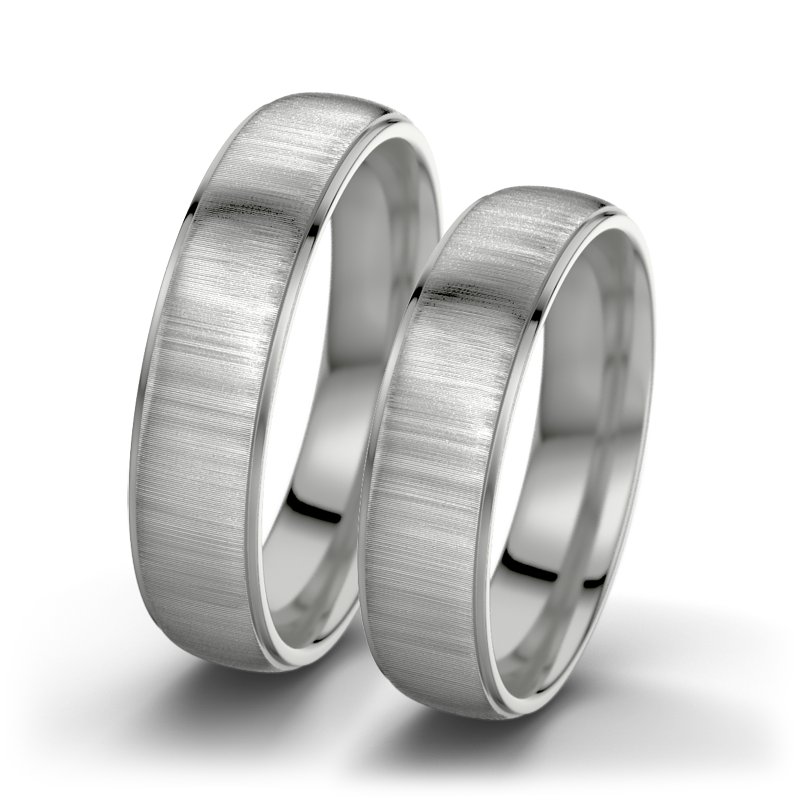 Kein Stein Platinum quermattring Eva F5, Platinum 950 quermatt, von vorn