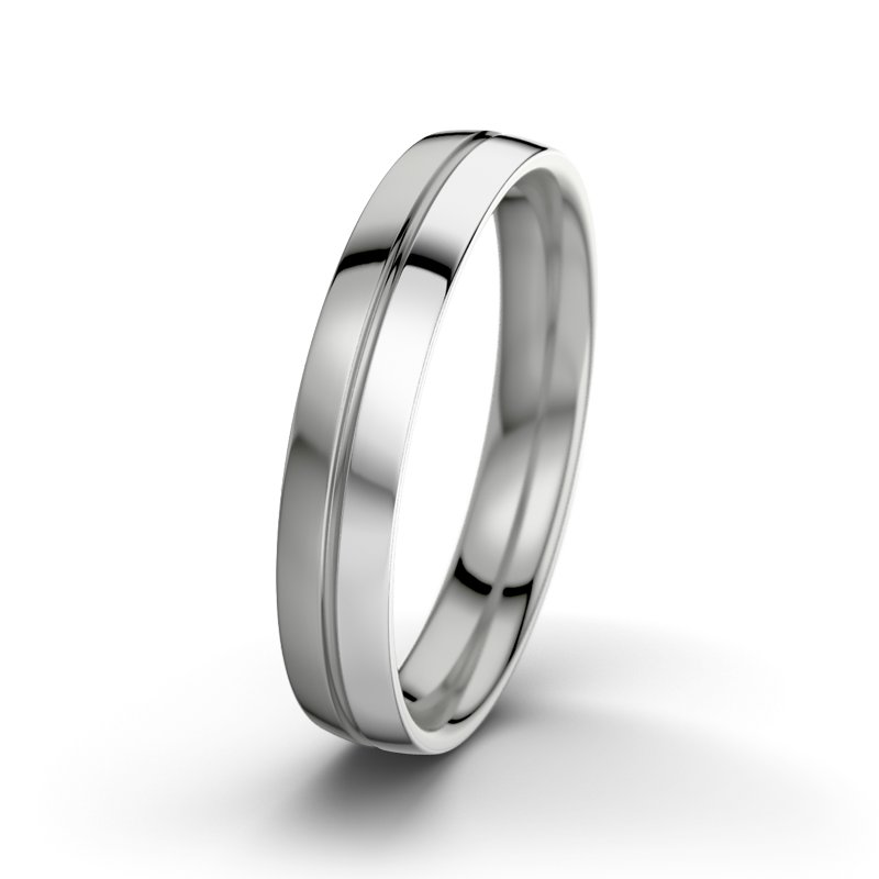 Kein Stein Platinum poliertring Felipe M4, Platinum 600 poliert, von vorn