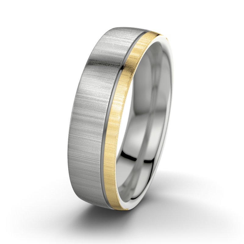 Kein Stein Platinum quermattring Fred M6, Platinum 600 quermatt, von vorn