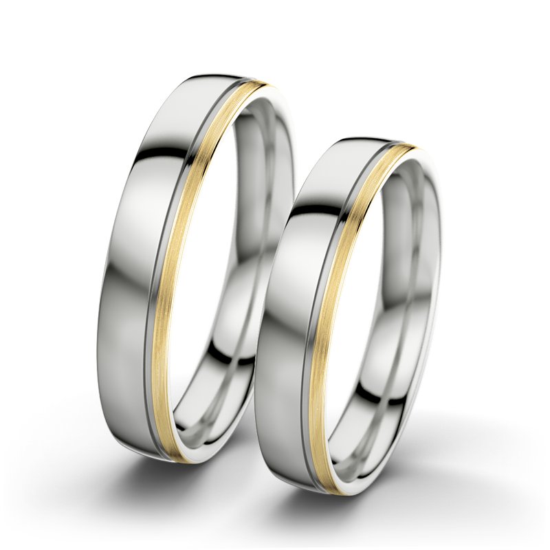 Kein Stein Sterlingsilber poliertring Ginger F4, Sterlingsilber 925 poliert, von vorn