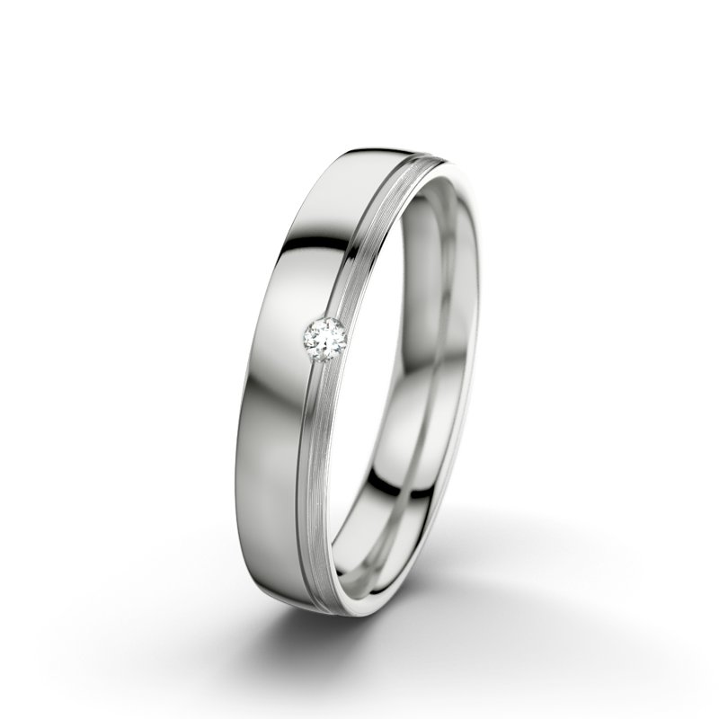 Diamantring Ginger F4, Sterlingsilber 925 poliert, von vorn