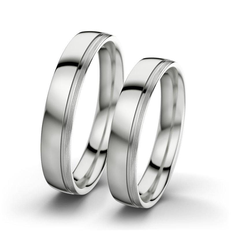 Kein Stein Sterlingsilber poliertring Ginger F4, Sterlingsilber 925 poliert, von vorn