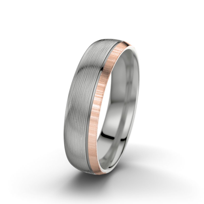 Kein Stein Platinum längsmattring Ginger F5, Platinum 600 längsmatt, von vorn
