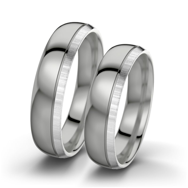 Kein Stein Platinum poliertring Ginger F5, Platinum 600 poliert, von vorn