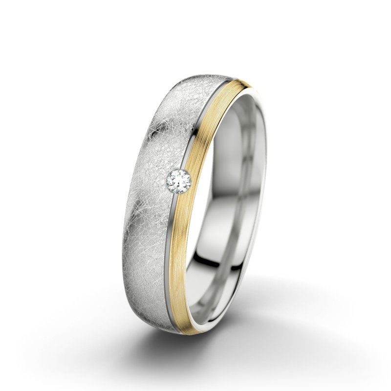 Diamantring Ginger F5, Sterlingsilber 925 eismatt, von vorn