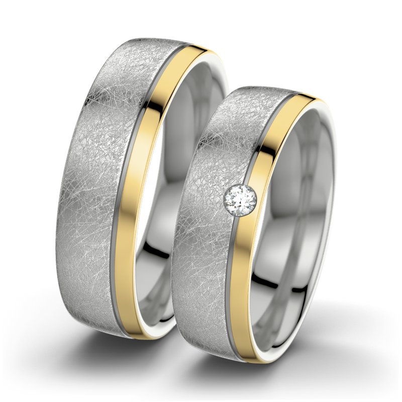 Diamantring Ginger F6, Platinum 600 eismatt, von vorn