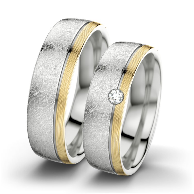 Diamantring Ginger F6, Sterlingsilber 925 eismatt, von vorn