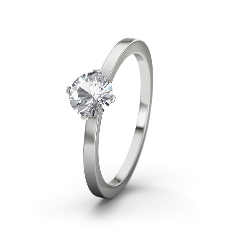 Zirkonia Platinumring Göteborg, Platinum 950, von vorn