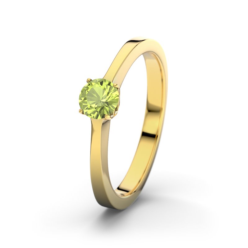 Peridot Gelbgoldring Ha Noi, Gelbgold 585, von vorn