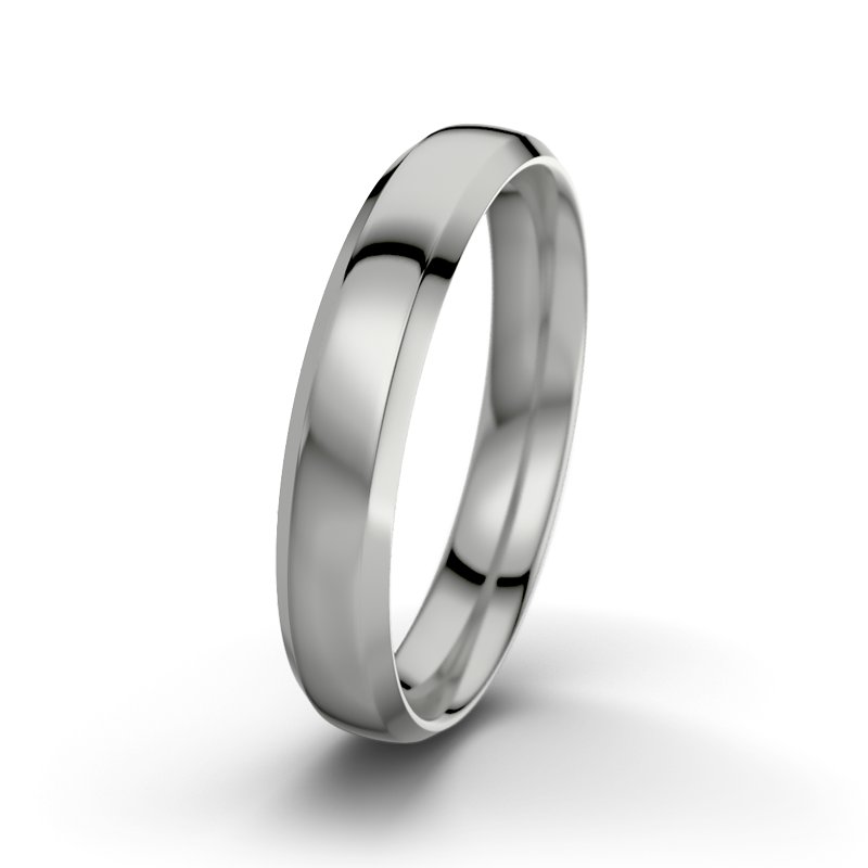 Kein Stein Palladium poliertring Hamlet M4, Palladium 950 poliert, von vorn