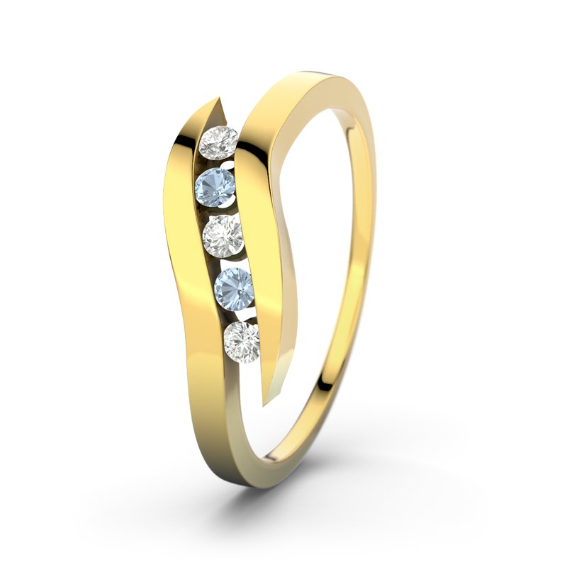 Diamantring Hazel, Gelbgold 375, von vorn
