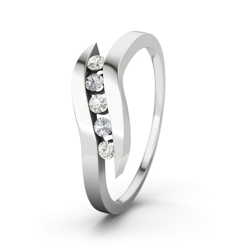 Diamantring Hazel, Sterlingsilber 925, von vorn