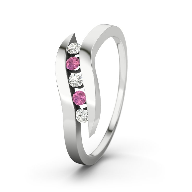 Diamantring Hazel, Weißgold 750, von vorn