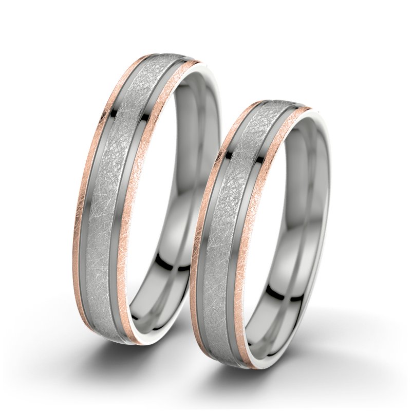 Kein Stein Palladium eismattring Hera F4, Palladium 950 eismatt, von vorn