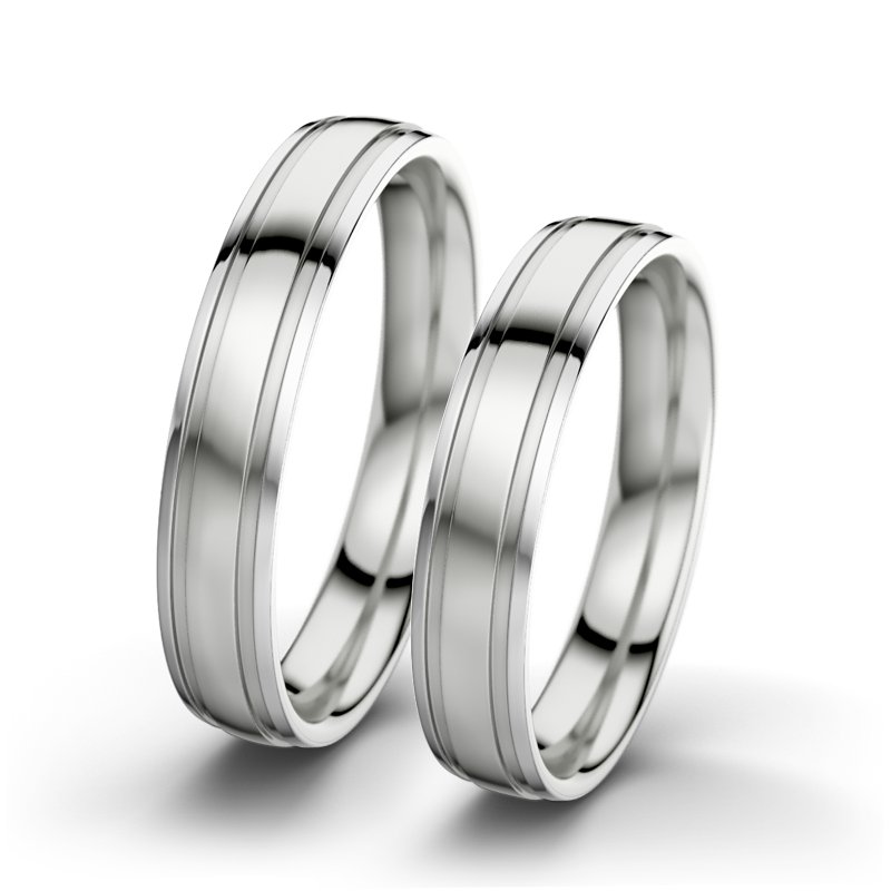 Kein Stein Sterlingsilber poliertring Hera F4, Sterlingsilber 925 poliert, von vorn