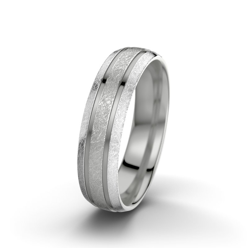 Kein Stein Palladium eismattring Hera F5, Palladium 950 eismatt, von vorn