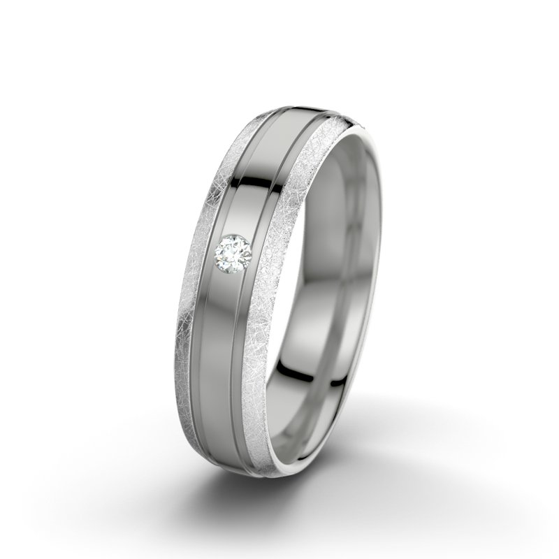 Diamantring Hera F5, Palladium 950 poliert, von vorn
