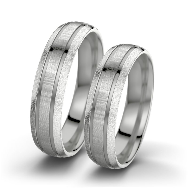 Kein Stein Palladium quermattring Hera F5, Palladium 950 quermatt, von vorn