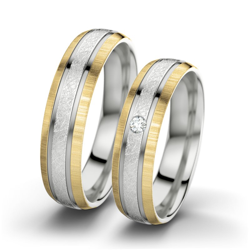 Diamantring Hera F5, Sterlingsilber 925 eismatt, von vorn