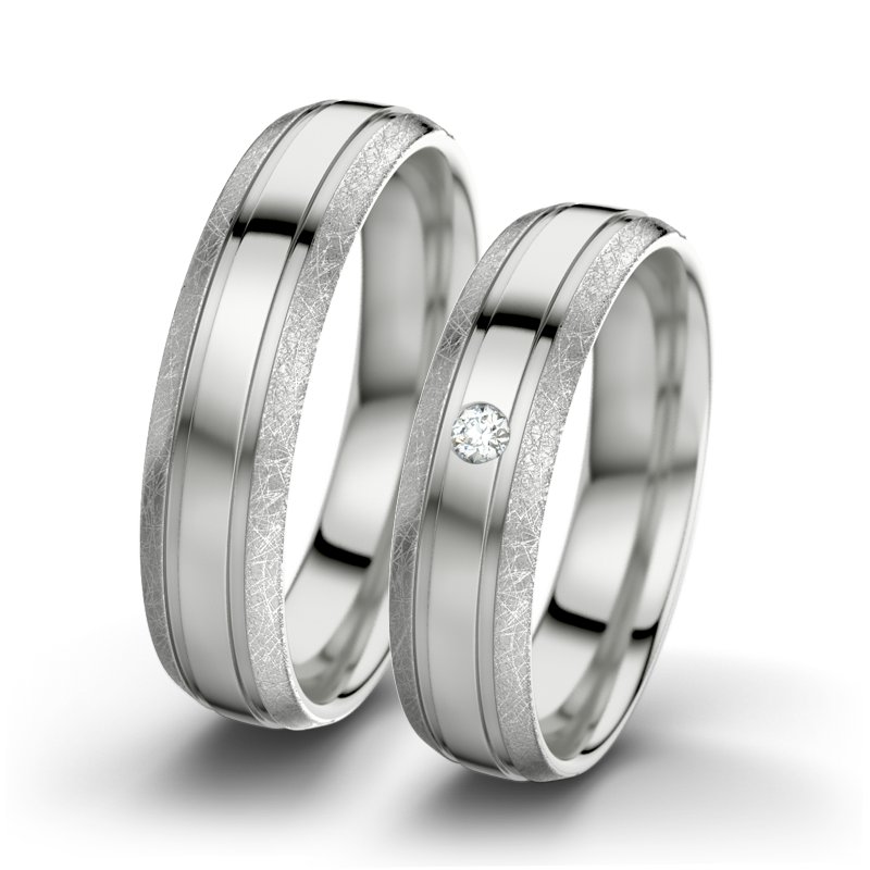 Diamantring Hera F5, Sterlingsilber 925 poliert, von vorn