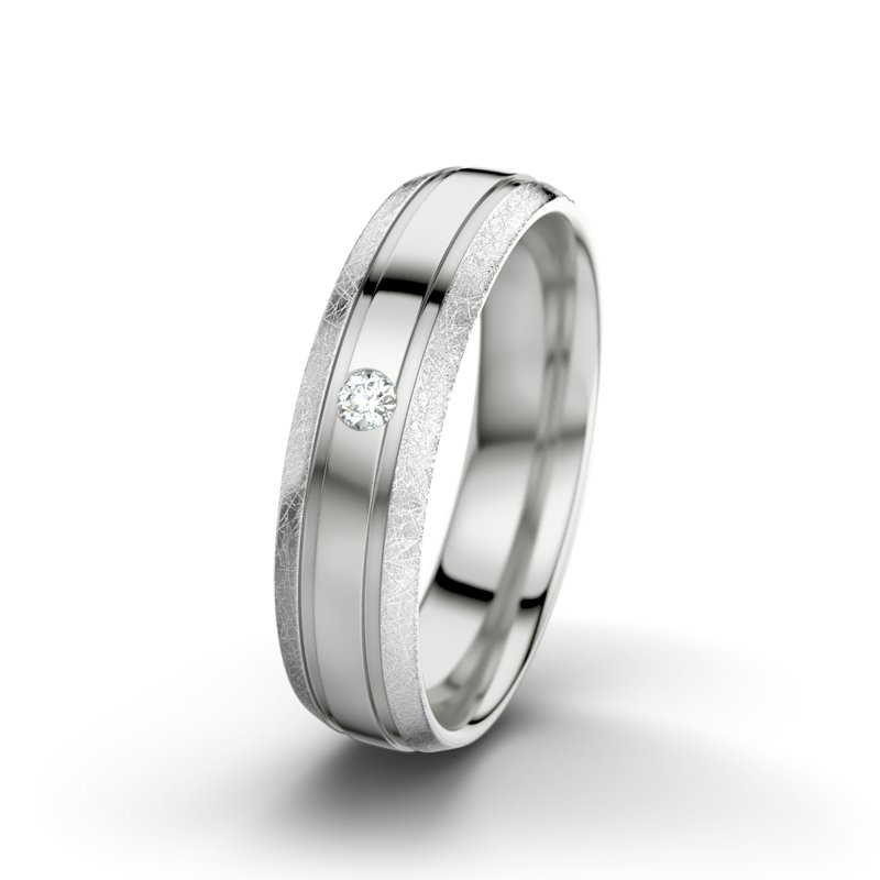 Diamantring Hera F5, Sterlingsilber 925 poliert, von vorn