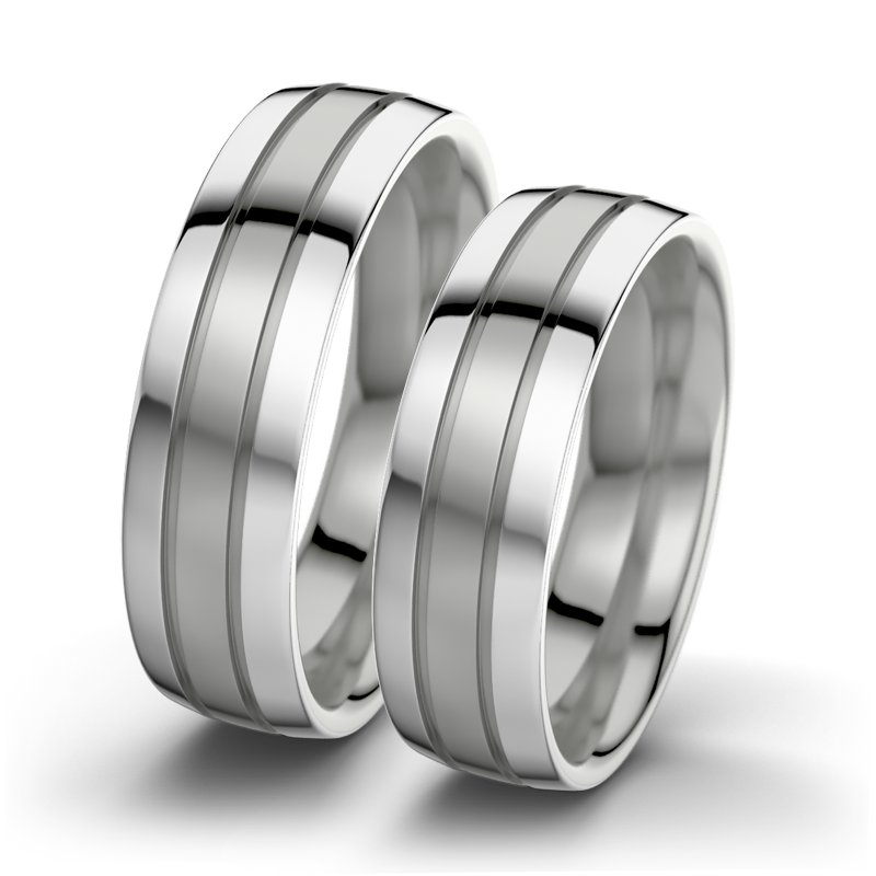Kein Stein Palladium poliertring Hera F6, Palladium 950 poliert, von vorn